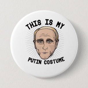 Chapa Redonda De 7 Cm Este es mi disfraz de Vladimir Putin -- Elección 2