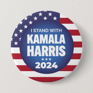 Chapa Redonda De 7 Cm Estoy Con Kamala Harris 2024
