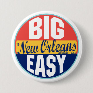 Chapa Redonda De 7 Cm Etiqueta del vintage de New Orleans