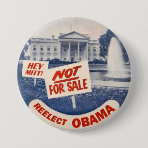 Chapa Redonda De 7 Cm Ey el mitón reelige a Obama