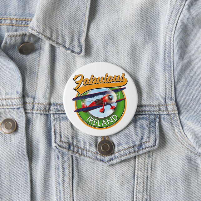 Chapa Redonda De 7 Cm fabuloso parche de Irlanda. (In situ)