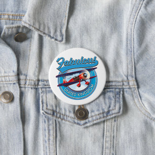 Chapa Redonda De 7 Cm Fabulous United Kingdom travel patch.