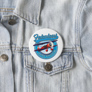 Chapa Redonda De 7 Cm Fabulous United Kingdom travel patch.