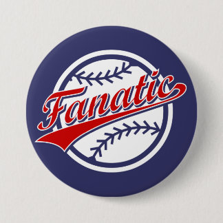 Chapa Redonda De 7 Cm Fanático de béisbol