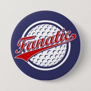 Chapa Redonda De 7 Cm Fanático del golf