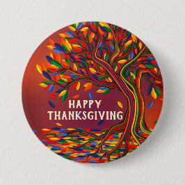 Chapa Redonda De 7 Cm Favor del partido de Acción de Gracias personaliza