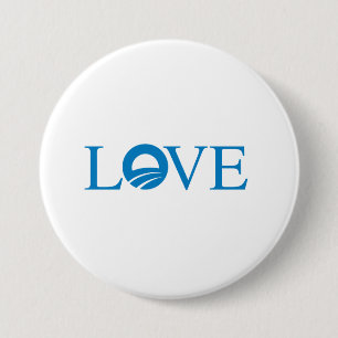 Chapa Redonda De 7 Cm Favorable-Obama - AMOR --