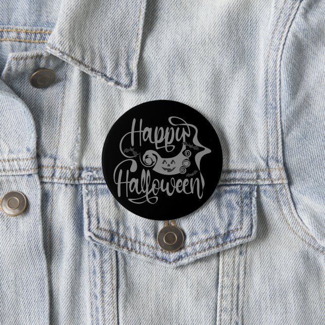 Chapa Redonda De 7 Cm Felices murciélagos de Halloween jack o lantern (In situ)