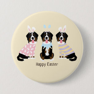 Chapa Redonda De 7 Cm Felices perros montañeses de Pascua