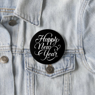 Chapa Redonda De 7 Cm Feliz Año Nuevo