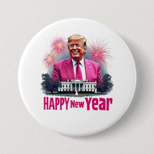 Chapa Redonda De 7 Cm Feliz Año Nuevo Día de la Inauguración de Trump 20