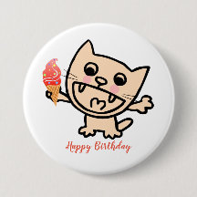 Feliz Gato Con Helado