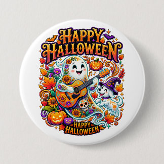 Chapa Redonda De 7 Cm feliz Halloween