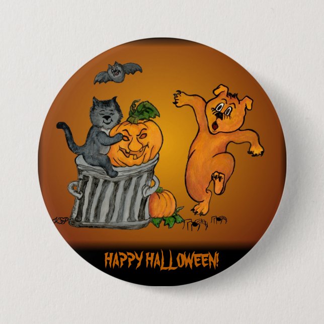 Chapa Redonda De 7 Cm ¡Feliz Halloween! 5 (Anverso)