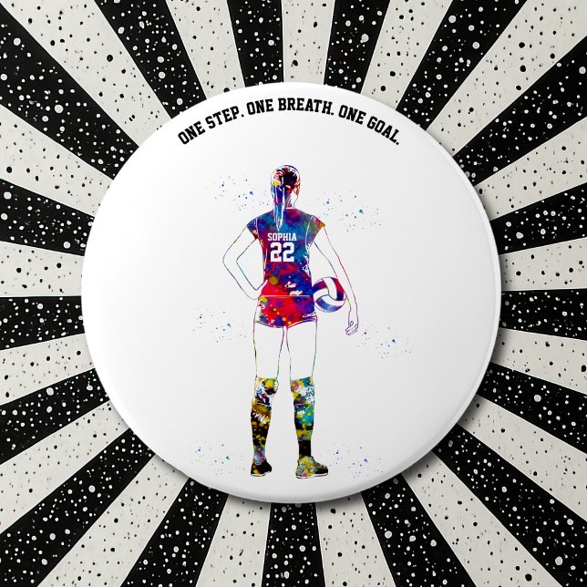 Chapa Redonda De 7 Cm Female Volleyball Player (Subido por el creador)