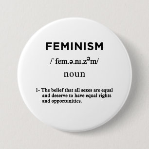 Chapa Redonda De 7 Cm feminism definition white circle