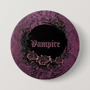 Chapa Redonda De 7 Cm Fiesta vampiro espeluznante de Halloween