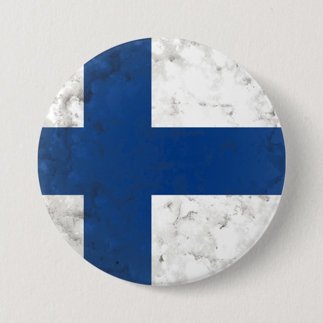 Chapa Redonda De 7 Cm Finlandia (Anverso)