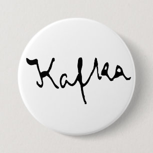 Chapa Redonda De 7 Cm Firma de Franz Kafka