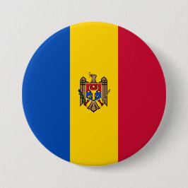 Chapa Redonda De 7 Cm Flag of Moldova
