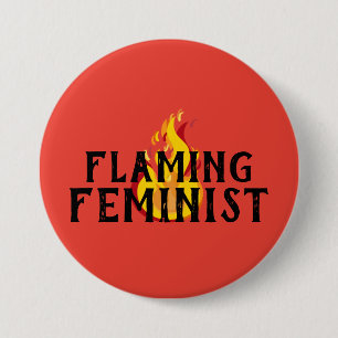 Chapa Redonda De 7 Cm Flamante Feminismo Feminista RBG Flama 20