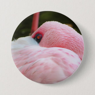 Chapa Redonda De 7 Cm Flamingo