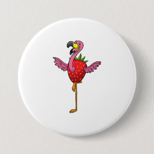 Chapa Redonda De 7 Cm Flamingo con fresa