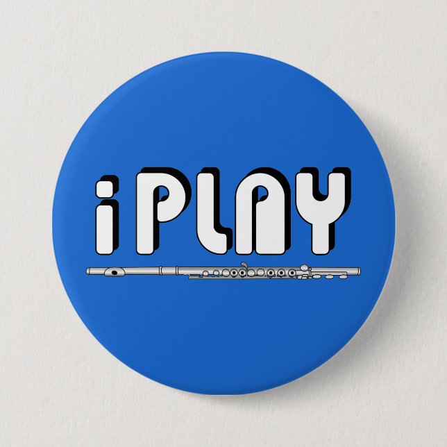 Chapa Redonda De 7 Cm Flauta de iPlay (Anverso)