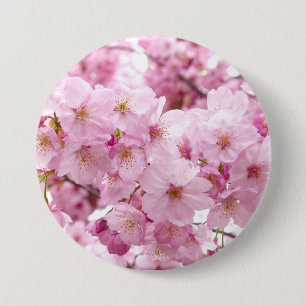 Chapa Redonda De 7 Cm Flor de cerezo