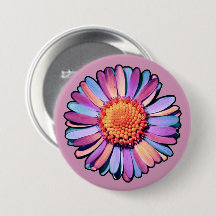 Flor suave morado rosa azul Boho Daisy Bisexual
