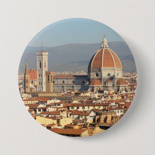 Chapa Redonda De 7 Cm Florencia, Italia (Anverso)