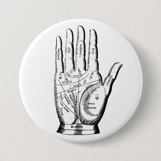 Chapa Redonda De 7 Cm Fortune Teller (Anverso)