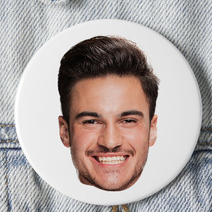 Chapa Redonda De 7 Cm Foto de Cara Personalizada