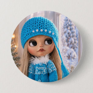 Chapa Redonda De 7 Cm Foto de muñeca Blythe