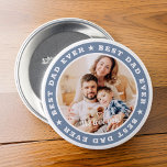 Chapa Redonda De 7 Cm Foto del mejor Personalizado de estrellas moderno<br><div class="desc">Este diseño simple y clásico está compuesto por tipografía de la síspera y agrega una foto personalizado. "Mejor Papá Nunca" gira en torno a la foto de tu padre,  papá,  padre,  papá,  etc. Añadir un mensaje simple.</div>