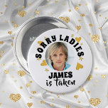 Chapa Redonda De 7 Cm Foto personalizada de la Bachelorette Face Grooms<br><div class="desc">Divertido botón de foto personalizado de la fiesta de soltera personalizada. Diseñado por Thisisnotme©</div>