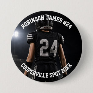 Chapa Redonda De 7 Cm Foto personalizada de tus deportes Foto de equip