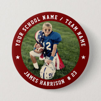 Chapa Redonda De 7 Cm Foto personalizada del equipo de fútbol