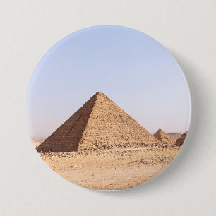 Chapa Redonda De 7 Cm Fotografía de las Pirámides de Giza