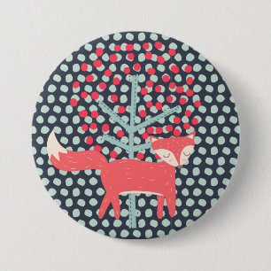 Chapa Redonda De 7 Cm Fox retro