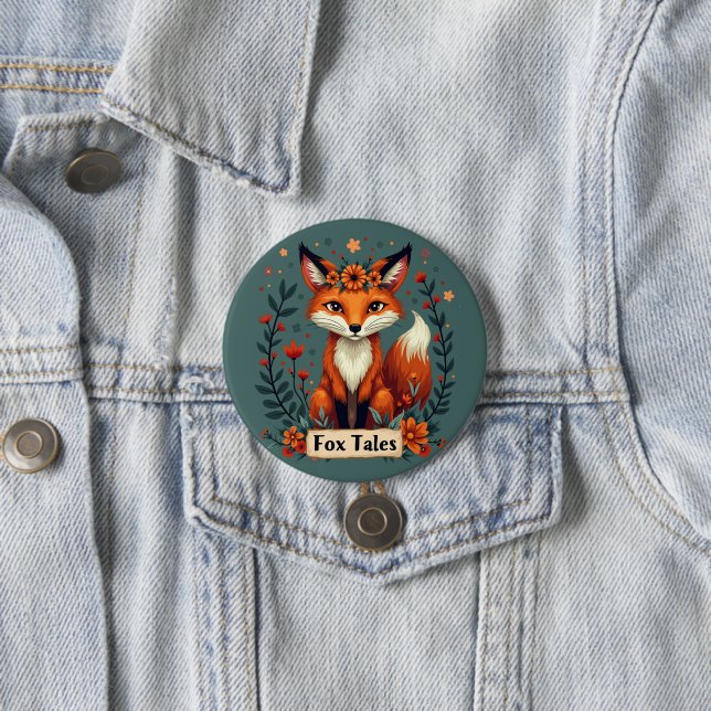 Chapa Redonda De 7 Cm Fox Tales Boho Woodland Animal (In situ)
