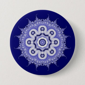 Chapa Redonda De 7 Cm Fractal azul 200706072332 de la mandala