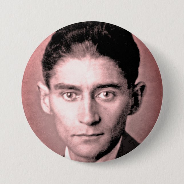 Chapa Redonda De 7 Cm Franz Kafka (Anverso)