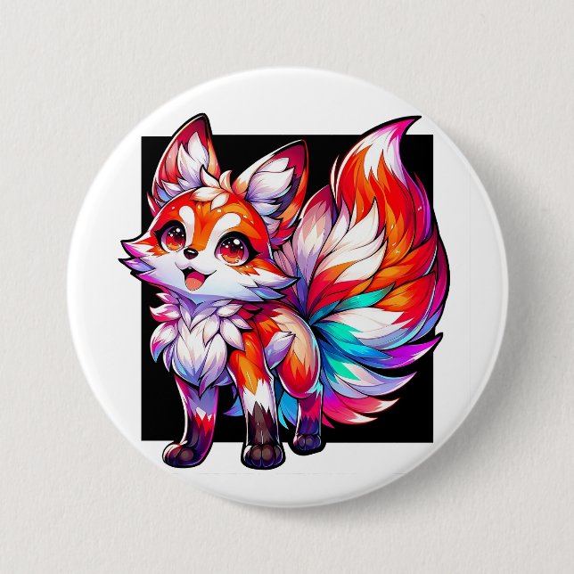 Chapa Redonda De 7 Cm Fuchs Button (Anverso)