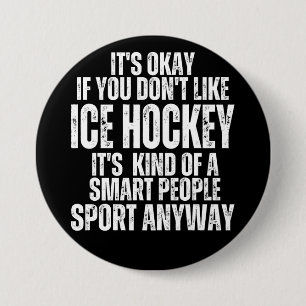 CHAPA REDONDA DE 7 CM FUNNY ICE HOCKEY DICE REGALO