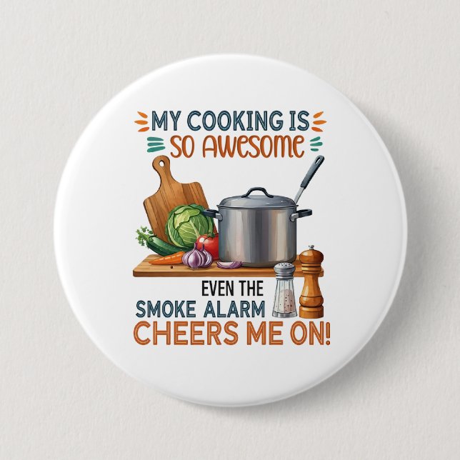 Chapa Redonda De 7 Cm Funny Kitchen Quote Design (2) (Anverso)