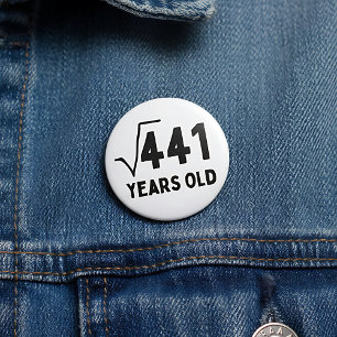 Chapa Redonda De 7 Cm Funny Math 21st Birthday