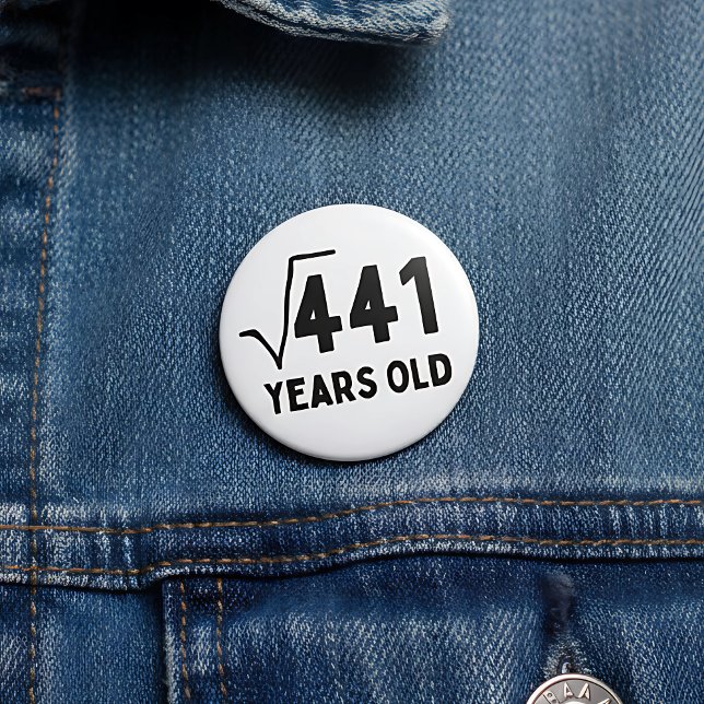 Chapa Redonda De 7 Cm Funny Math 21st Birthday (Subido por el creador)