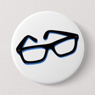 Chapa Redonda De 7 Cm Gafas de friki geniales