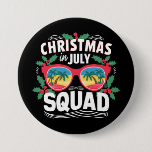 Chapa Redonda De 7 Cm Gafas de sol de Navidad en julio Equipo Verano Pla